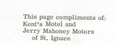 Kent Motel (Kents Motel) - 1960 Rudyard High School Yearbook Ad (newer photo)